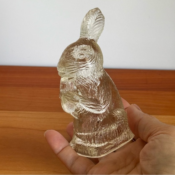 Vintage Glass Bunny Rabbit With Carrot Candy Holder - Picture 8 of 12